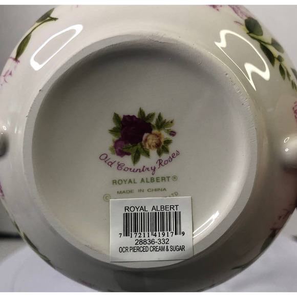 Royal Albert Old Country Roses Pierced Creamer and Sugar Bowl - Picture 5 of 8